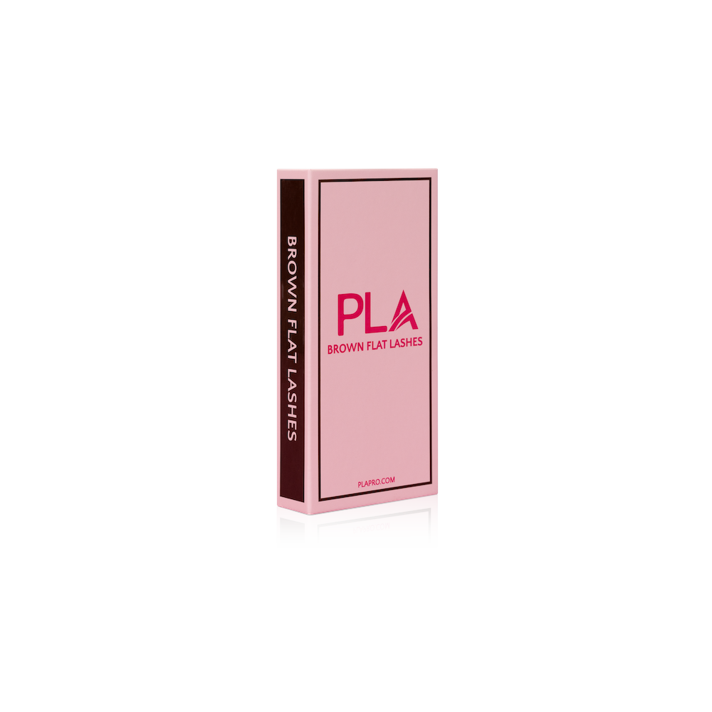 Dark Brown Lashes from PLA — Flat Lash Extensions Tray, 0.15 (side view of the tray)