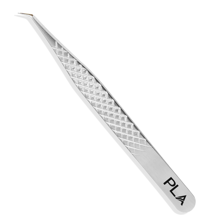 Fiber tip lash tweezers from Paris Lash Academy: 45 Degree Volume, Regular 12cm (back view)