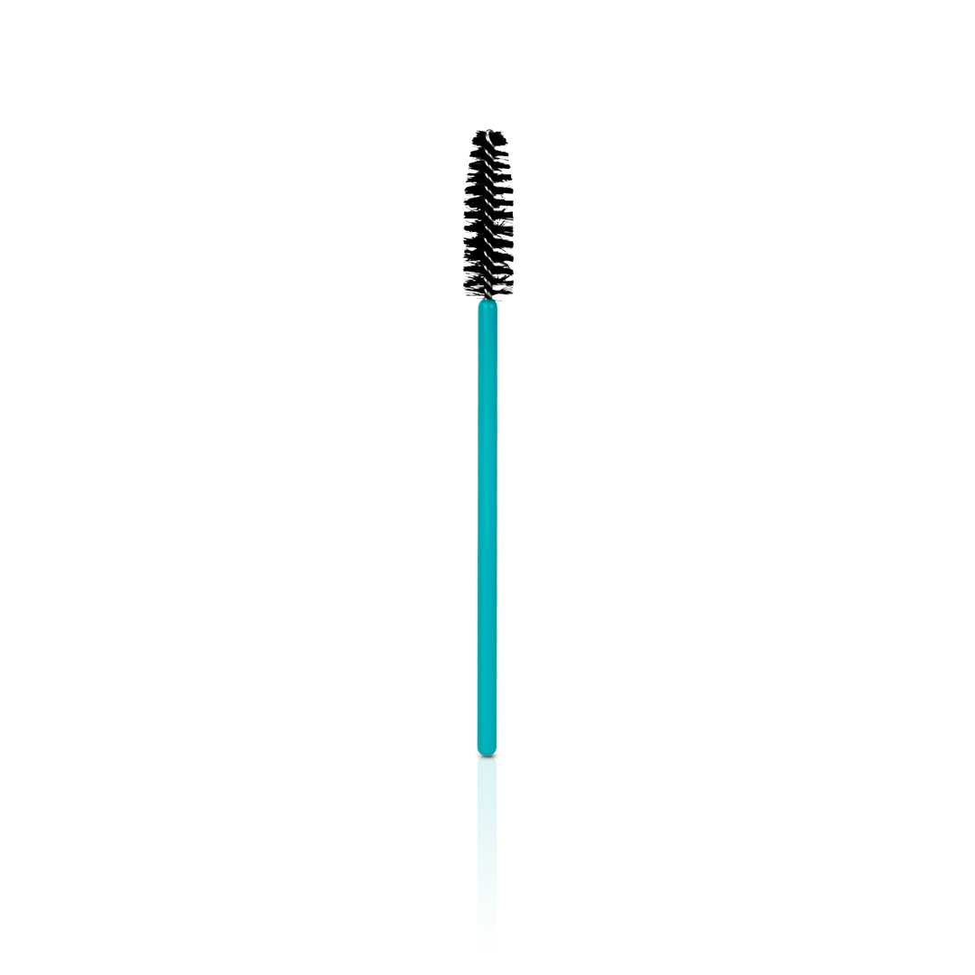 Eyelash Brush Wands from Paris Lash Academy: Blue and Black Spoolie (front view)