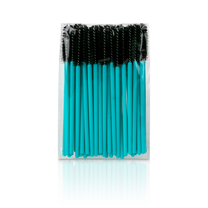 Eyelash Brush Wands from Paris Lash Academy: Blue Spoolie (front view of pack)