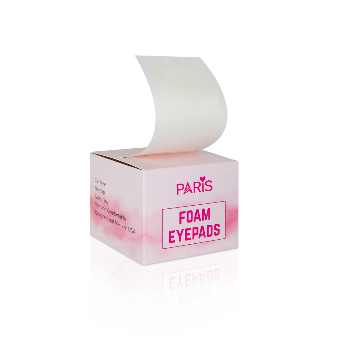 Foam Eyepad Roll from Paris Lash Academy: Regular (front side view of box and eyepads)