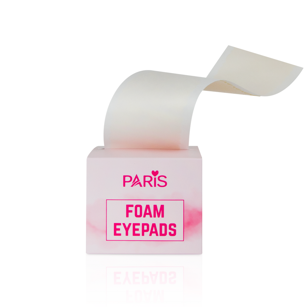 Foam Eyepad Roll from Paris Lash Academy: Regular (front view of box and eyepads)