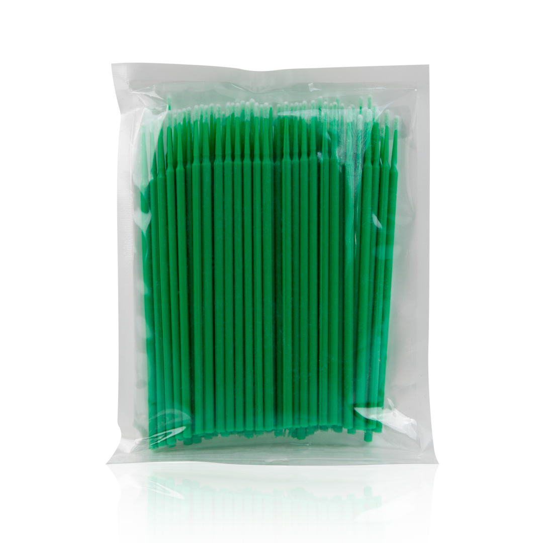 Micro Brush from Paris Lash Academy: Green (front view of pack)