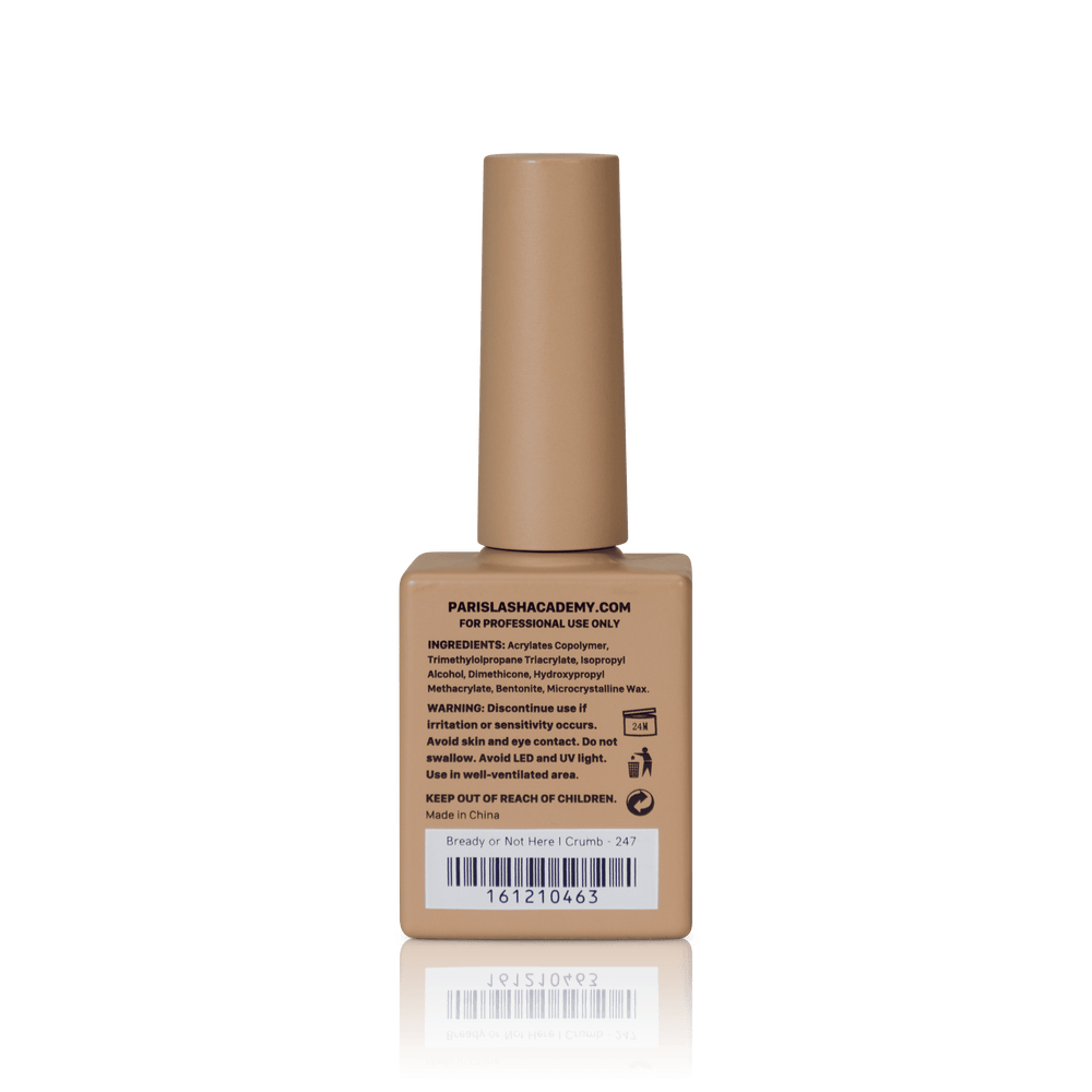 Nude nail colors from PLA: Bready Or Not Here I Crumb #247 (gel, back view)
