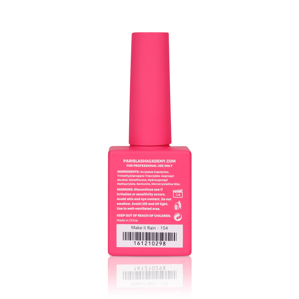Classic colors nail polish from PLA: Make It Rain #154 (gel, back view)