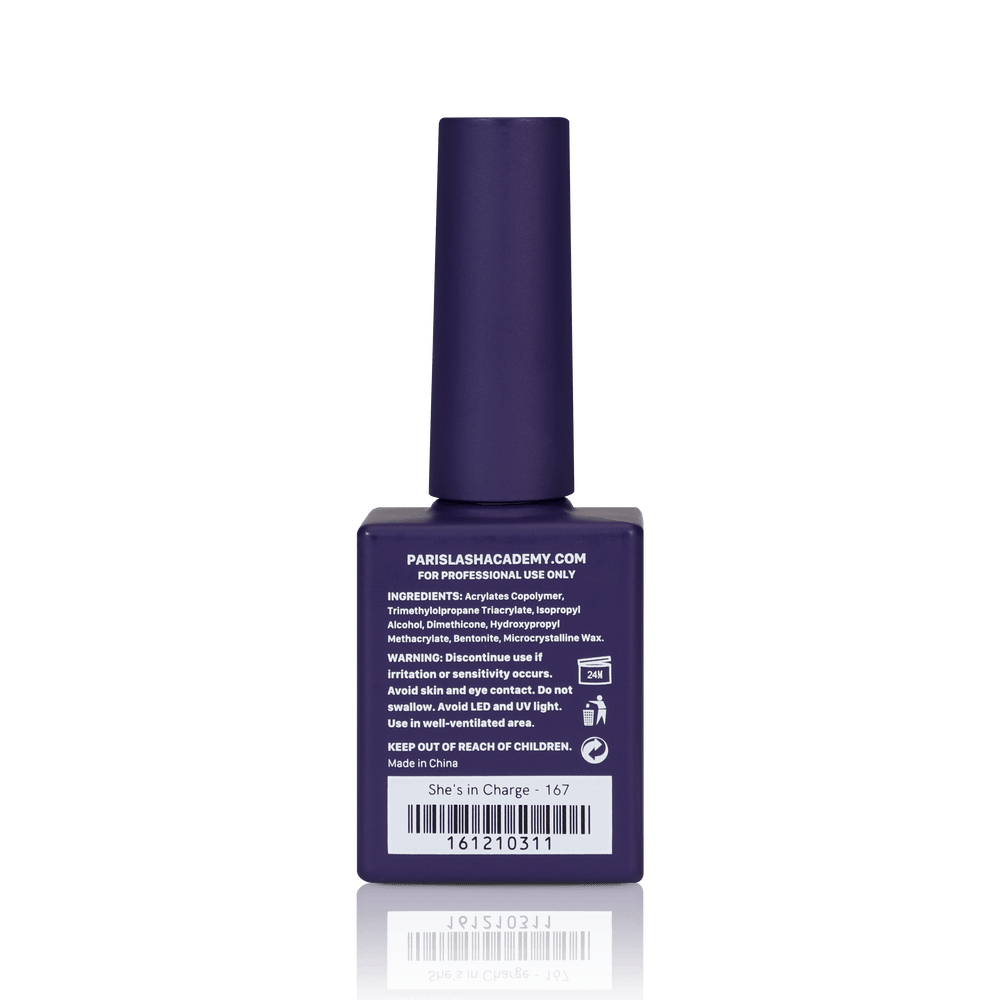Classic colors nail polish from PLA: She's In Charge #167 (gel, back view)