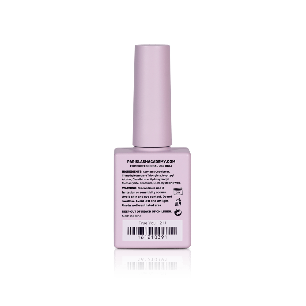 Sheer nail polish from PLA: True You #211 (gel, back view)