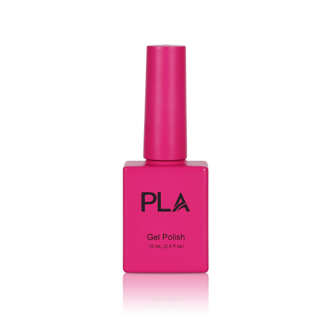 Gel pink nails from PLA: How To Lose A Guy In 10 Shades #37 (gel, front view)