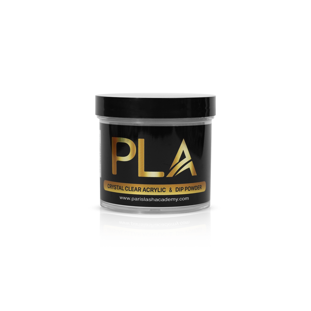 Acrylic Powder from Paris Lash Academy — (clear acrylic powder, 225g jar, front view)
