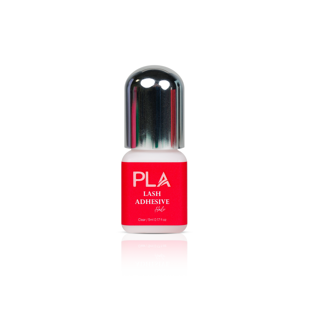 Lash Adhesive from Paris Lash Academy: Halo (5mL). Front view of adhesive bottle
