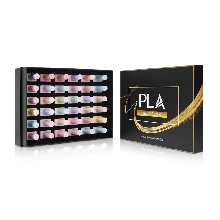 All pastel nail colors top view, gel polishes - Gram Gram's Rose Garden Collection from PLA