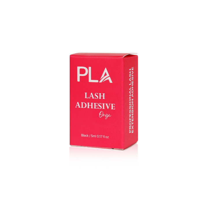Lash Adhesive from Paris Lash Academy: Onyx (5mL). Front view of box