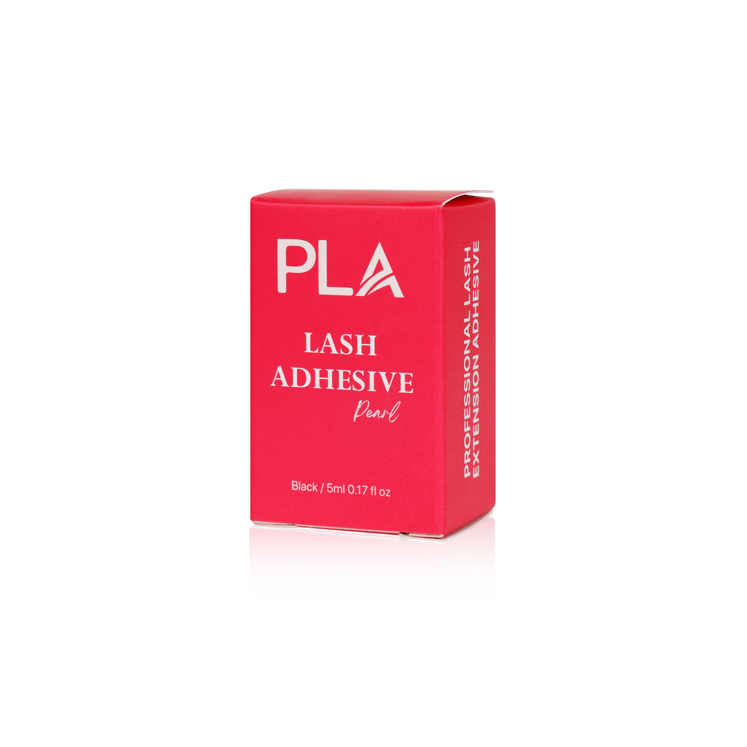 Lash Adhesive from Paris Lash Academy: Pearl (5mL). Front view of box