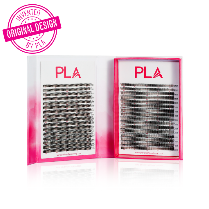 Wet Set Lashes from PLA Single Length (front view of the open lash tray)